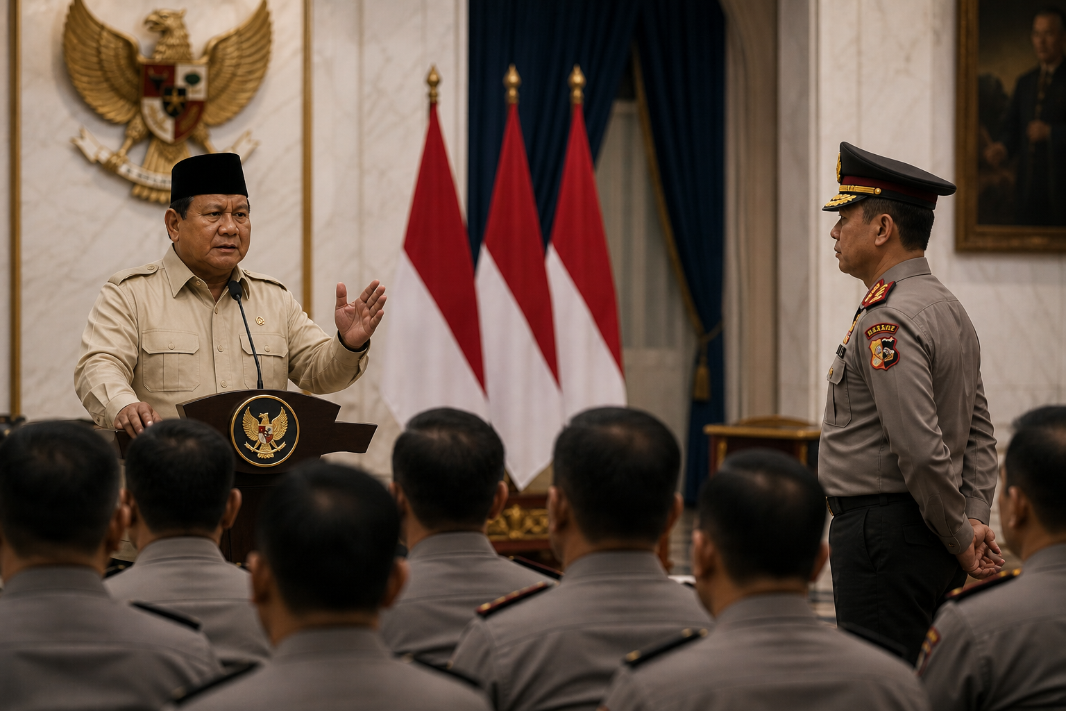 Prabowo Putuskan Struktur Polri Tak Berubah, Kapolri di Bawah Presiden
