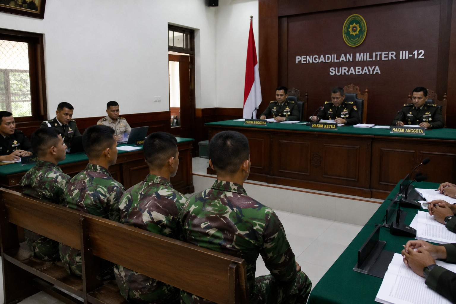 Empat Prajurit TNI Hadapi Sidang Tuntutan Kasus Penyiraman Air Keras Andrie Yunus