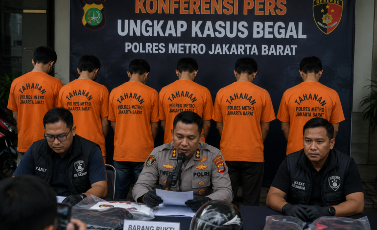 Enam Pelaku Begal Ditangkap, Polisi Ungkap Motif untuk Beli Narkoba dan Kebutuhan Ekonomi