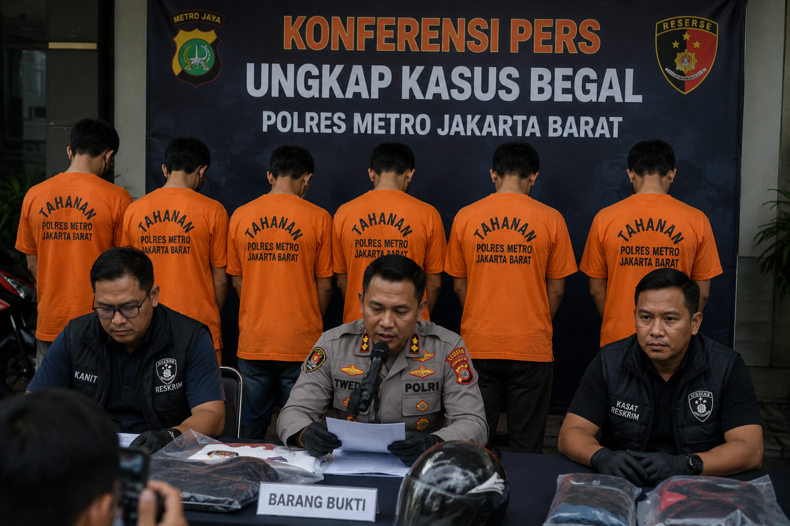 Enam Pelaku Begal Ditangkap, Polisi Ungkap Motif untuk Beli Narkoba dan Kebutuhan Ekonomi
