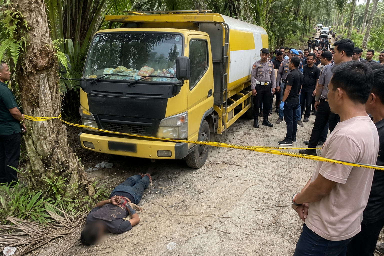 Sopir Truk Minyakita Ditemukan Tewas Terikat di Pekanbaru