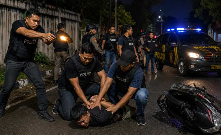 Polisi Lepas Tembakan Saat Tangkap Pelaku Begal Sadis di Tangerang