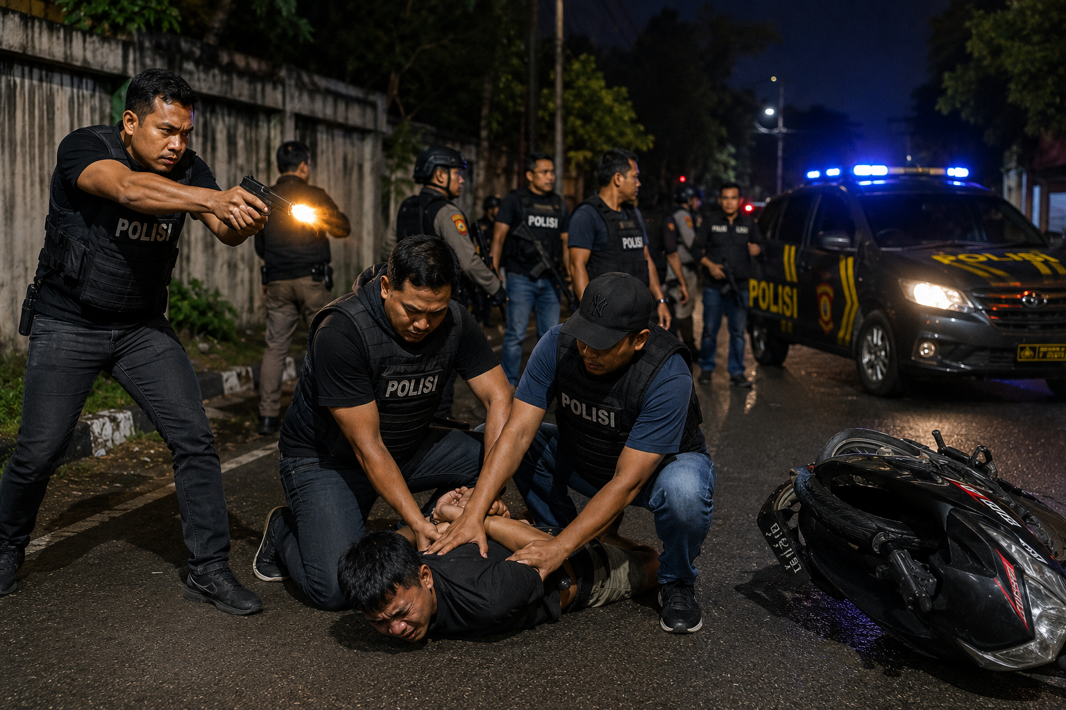Polisi Lepas Tembakan Saat Tangkap Pelaku Begal Sadis di Tangerang