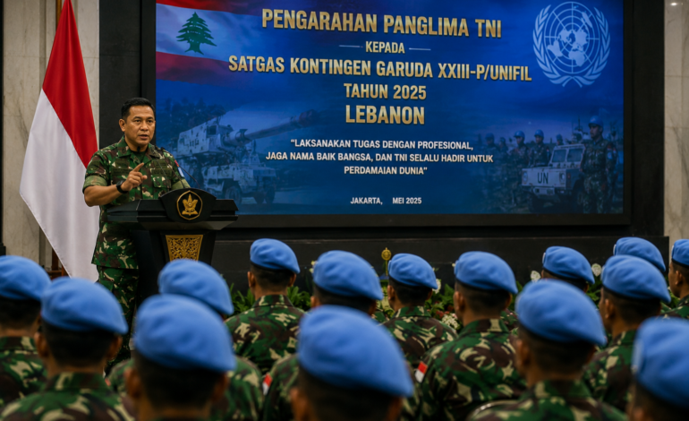Panglima Titip Pesan Khusus ke 744 Prajurit TNI untuk Lebanon
