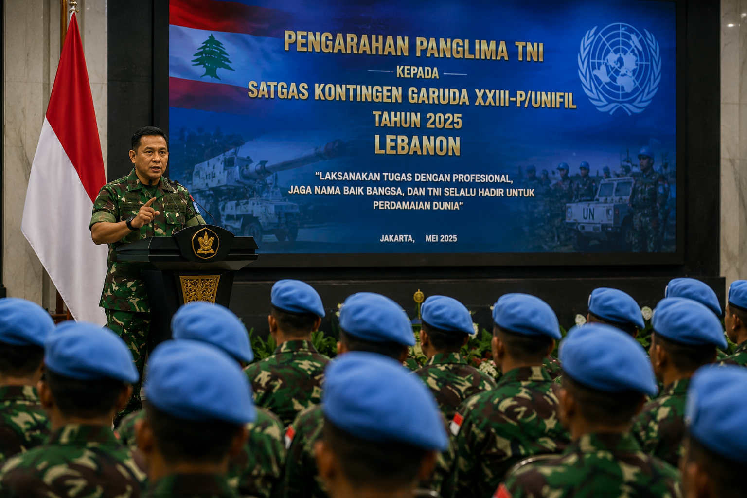 Panglima Titip Pesan Khusus ke 744 Prajurit TNI untuk Lebanon