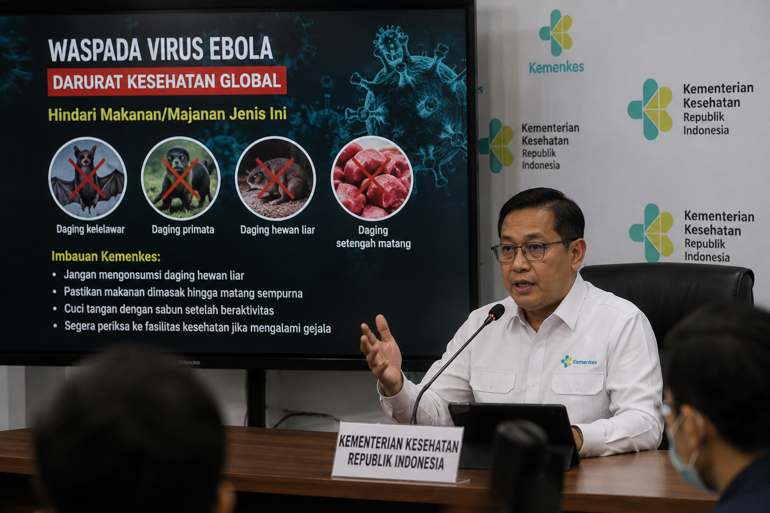 Ebola Jadi Darurat Global, Kemenkes Imbau Warga Hindari Konsumsi Daging Satwa Liar