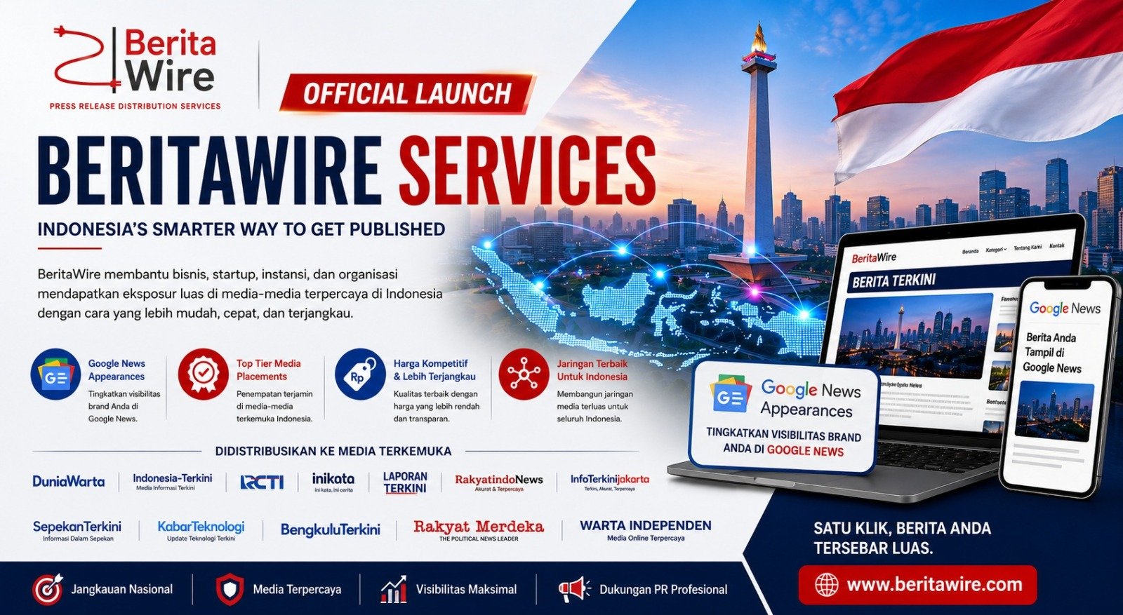 BeritaWire Meluncurkan Platform Distribusi Siaran Pers Baru untuk Bisnis di Indonesia