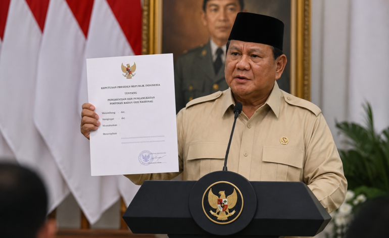 Prabowo Ganti Pimpinan BGN, Dadan Hindayana dan Dua Wakil Dicopot