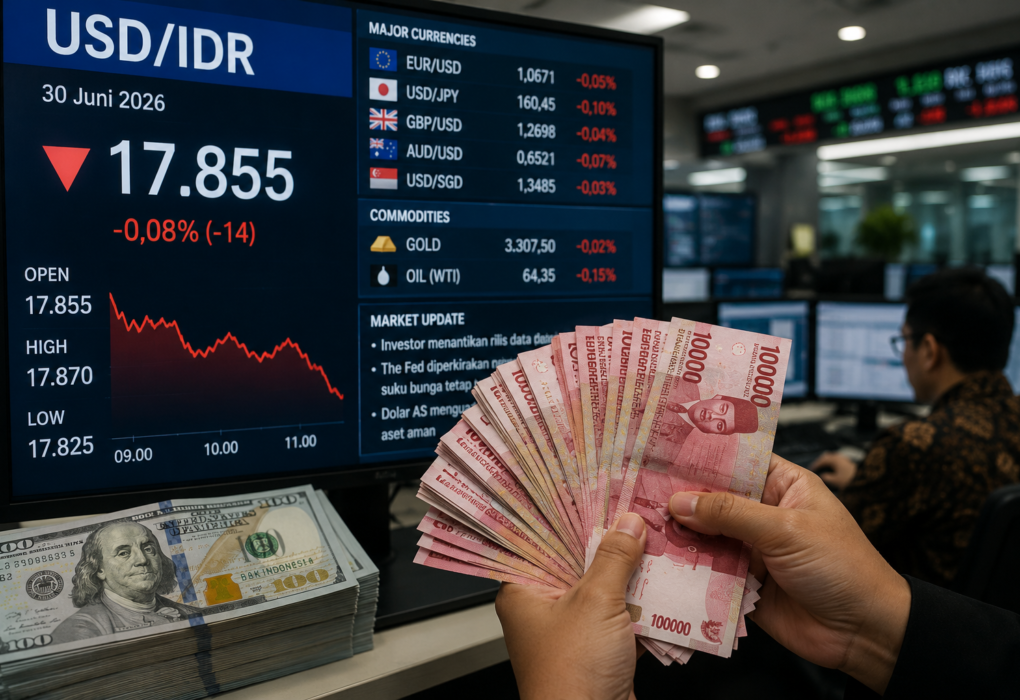 Rupiah Bergerak Melemah terhadap Dolar AS pada Perdagangan Selasa, Investor Waspadai Data Ekonomi