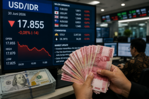 Rupiah Bergerak Melemah terhadap Dolar AS pada Perdagangan Selasa, Investor Waspadai Data Ekonomi