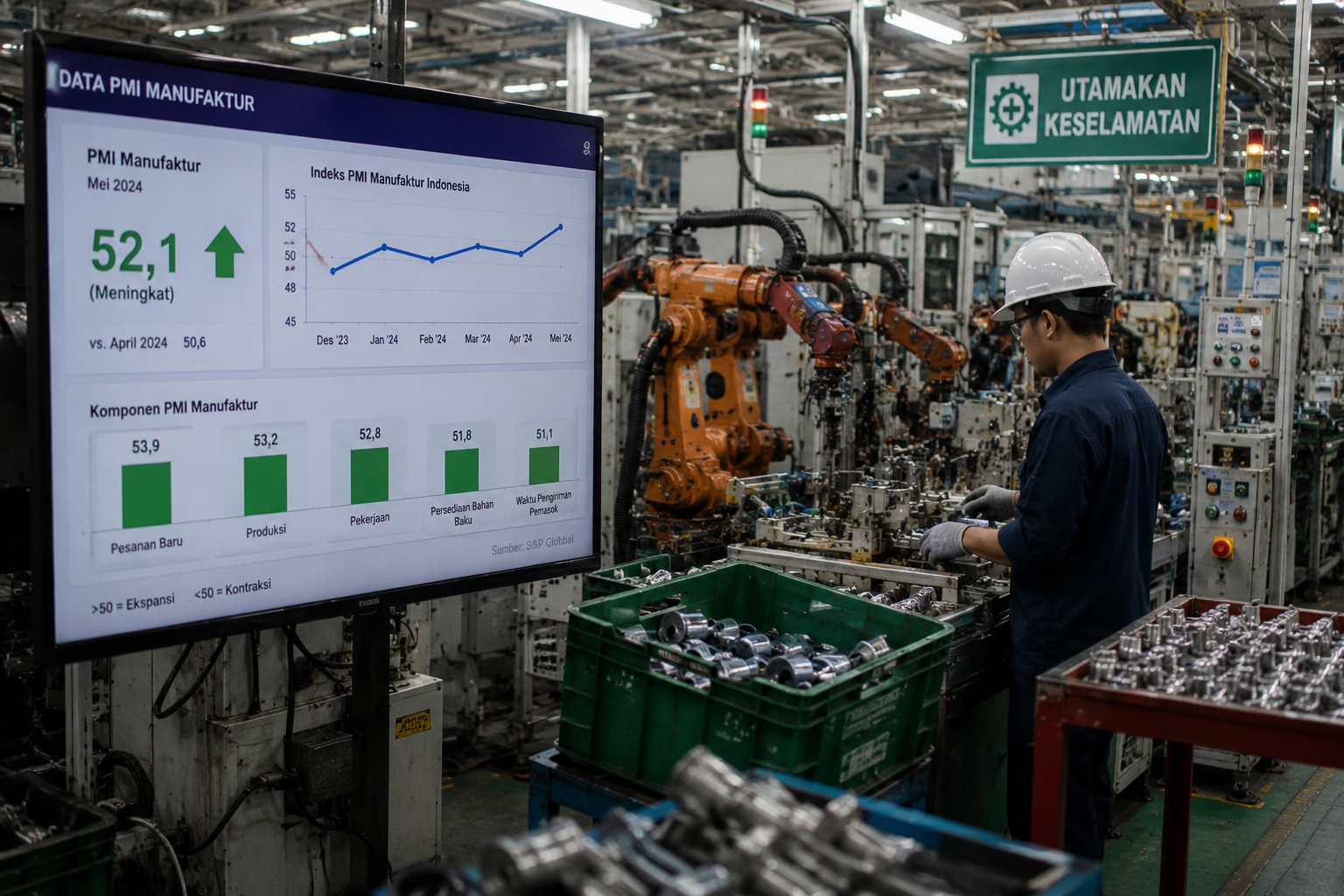PMI Manufaktur Menguat, Menperin Sebut Industri Mulai Menambah Stok Bahan Baku