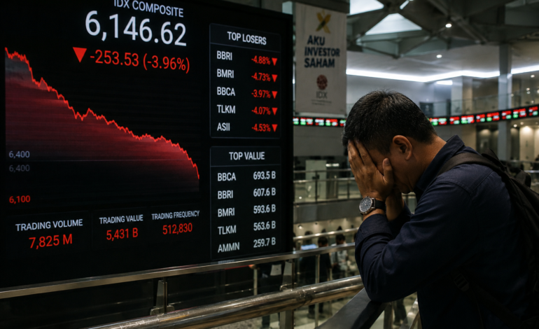 IHSG Sempat Merosot 4 Persen, Tekanan Rupiah dan Sentimen Global Jadi Pemicu