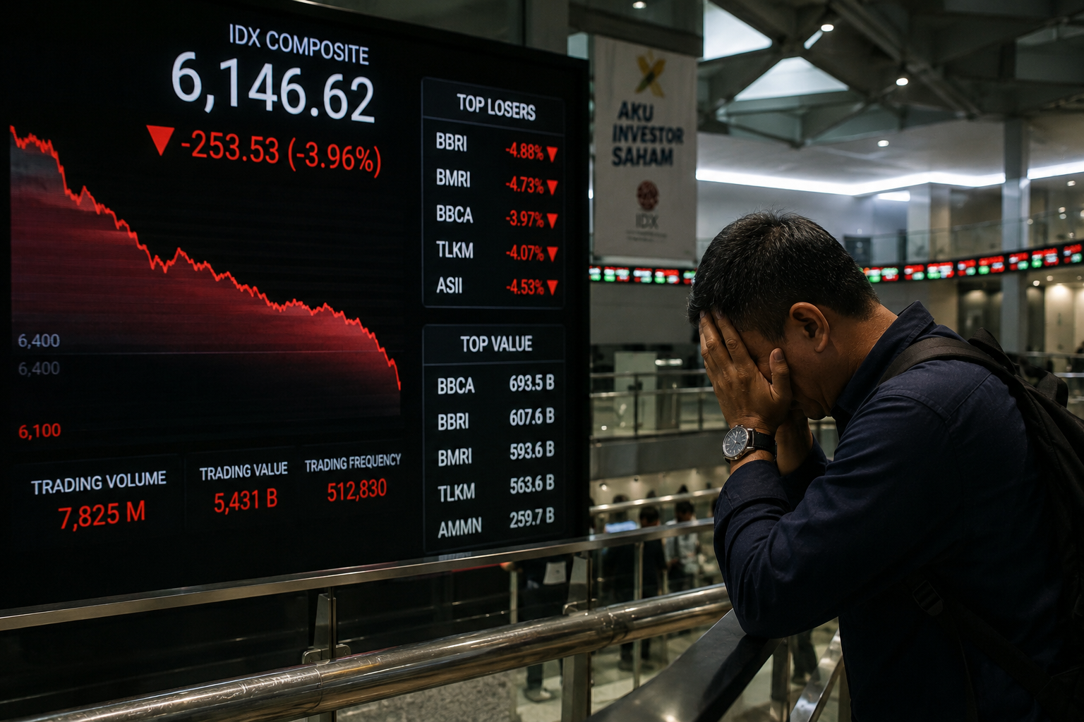IHSG Sempat Merosot 4 Persen, Tekanan Rupiah dan Sentimen Global Jadi Pemicu