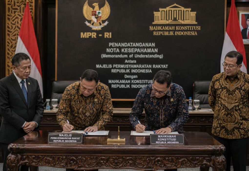 MPR dan MK Teken MoU, MPR Akan Beri Kajian Tafsir Konstitusi dalam Perkara Uji UU