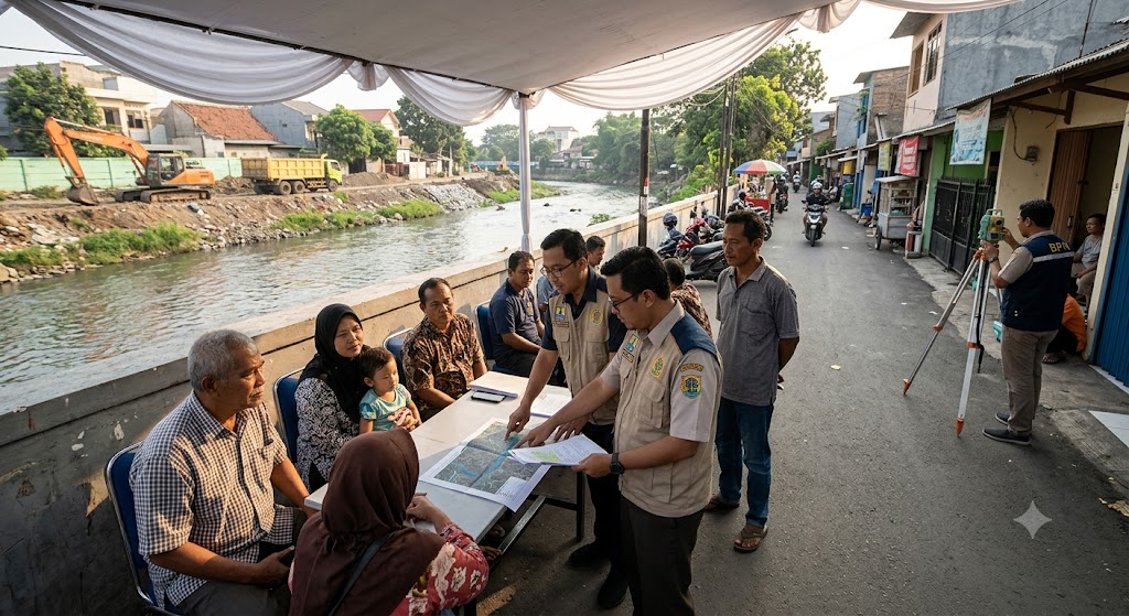 Pramono Buka Posko Pembebasan Lahan Ciliwung, Ingin Hilangkan Peran Calo