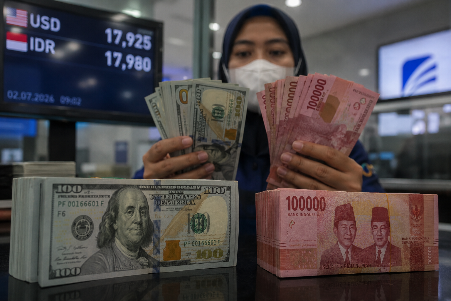 Dolar AS Nyaris Sentuh Rp18.000 Lagi, Rupiah Kembali Tertekan di Awal Perdagangan