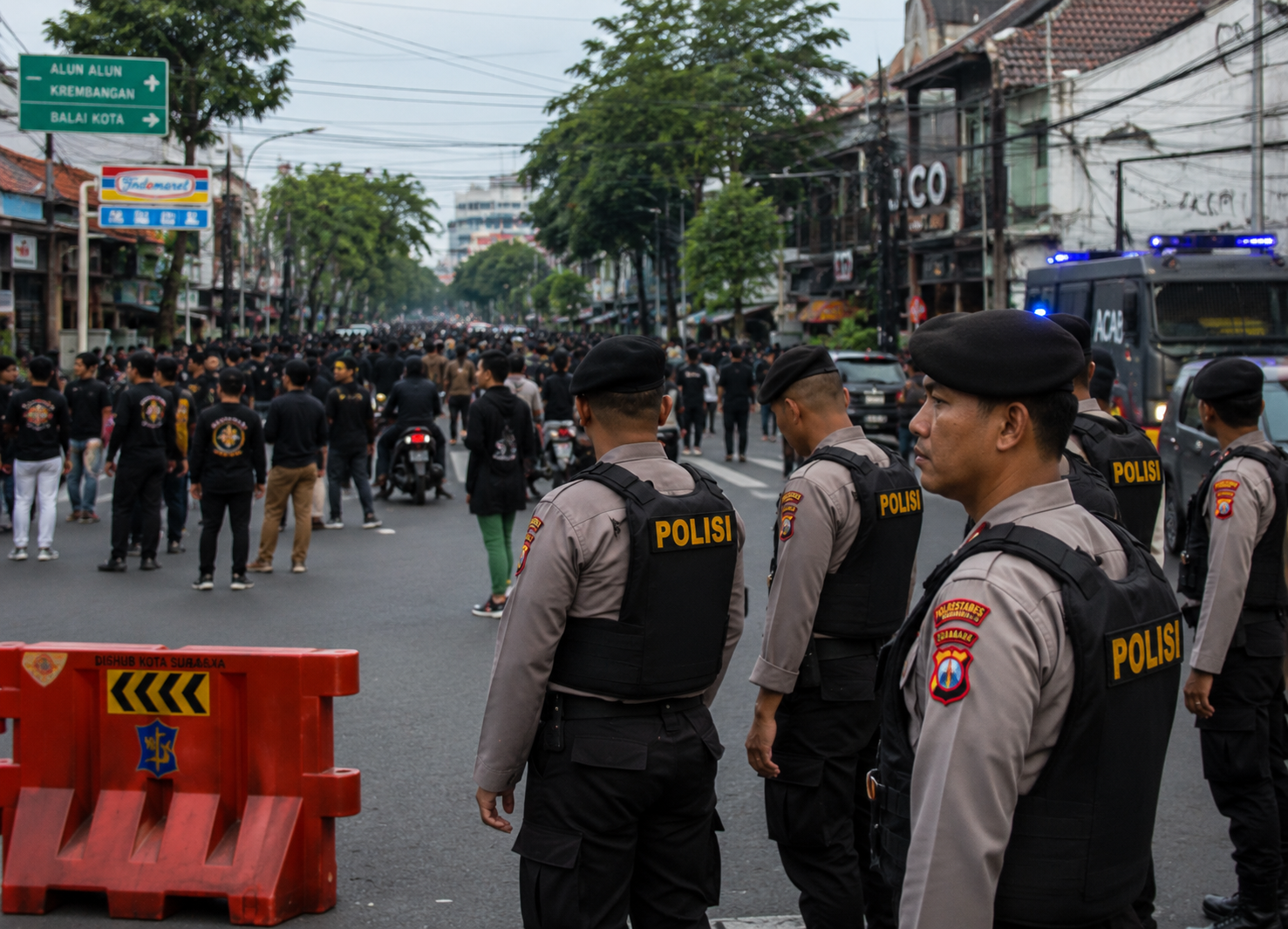 Ribuan Pesilat Surabaya Melakukan Aksi Unjuk Rasa Hari Ini