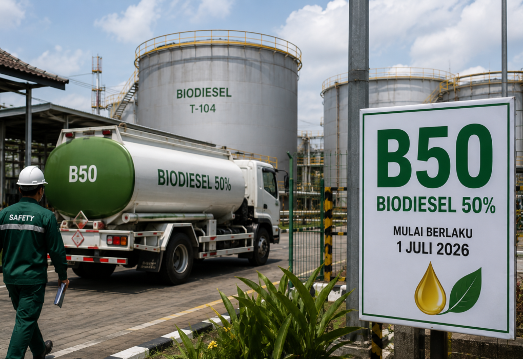 Harga Biodiesel Sawit untuk B50 Ditetapkan, Program BBM Baru Resmi Berlaku